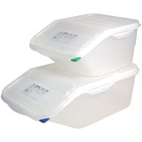 9146 Contenedor accesible con tapa GN 44199, blanco, 200(h) x 200(w) x 395(d) mm. Naty Shop cajas para guardar alimentos