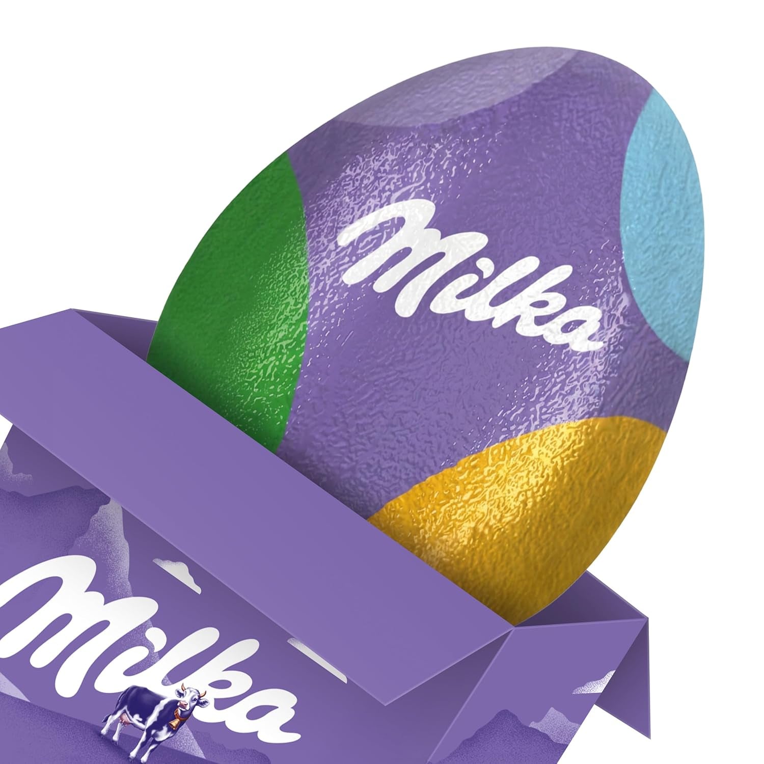 Milkshake Me Egg – huevo de chocolate relleno con mini huevos de colores de chocolate con leche alpino – 97 g