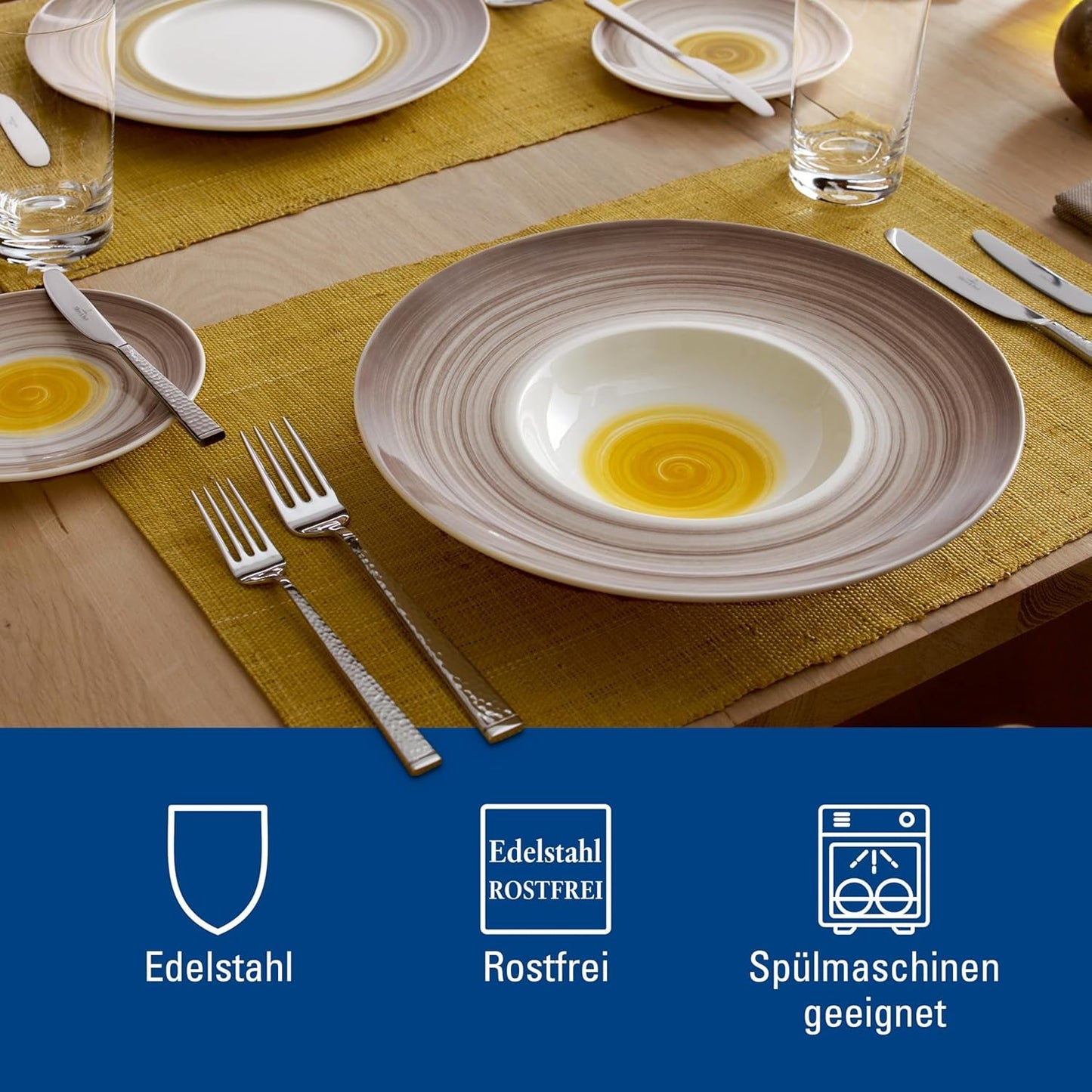 Juego de cubiertos Villeroy & Boch Blacksmith para hasta 6 personas, 24 piezas, acero inoxidable