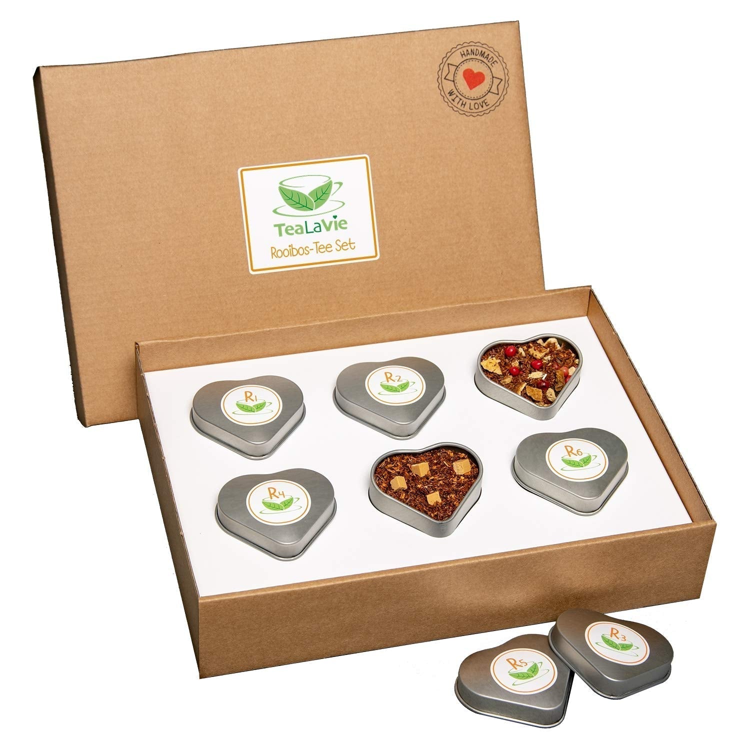 Tealavie Juego de regalo de 6 tés de frutas (60 g) Juego de muestra Caja de regalo Ideas de regalos de agradecimiento para mujeres colegas Día de la madre 2024