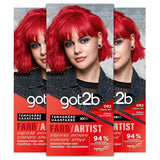 got2b Colour/Artist 097 Verde Sirena Nivel 2 (3x 80ml), tinte temporal que aporta brillo al cabello en colores intensos o tonos pastel, el tinte dura 12-15 lavados, fórmula vegana Naty Shop Tinte para el cabello 092 Red Lollipop