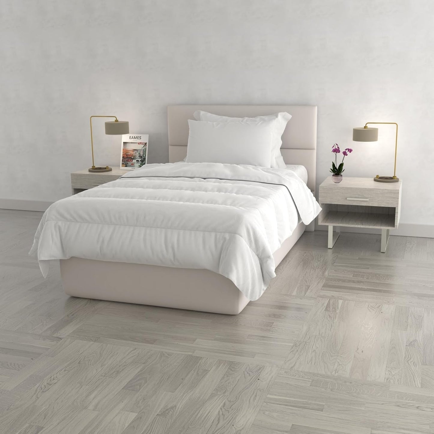 Edredón Prestige Made in Italy, verano, blanco, 250 X 200 Cm Edredones y colchas Naty Shop Blanco 200 X 200 Cm
