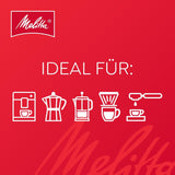Melitta BellaCrema Café en grano descafeinado 4 x 1 kg Café en grano sin moler para máquinas de café automáticas Descafeinado Tostado ligero Tostado alemán 3 concentraciones