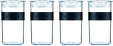 BODUM PRESSO Tarros de plástico, negro, 4 x 0,25 l, 3 x 0,6 l, 3 x 1 l, 2 x 2 l Cajas para conservar alimentos Naty Shop Black 0,25 L