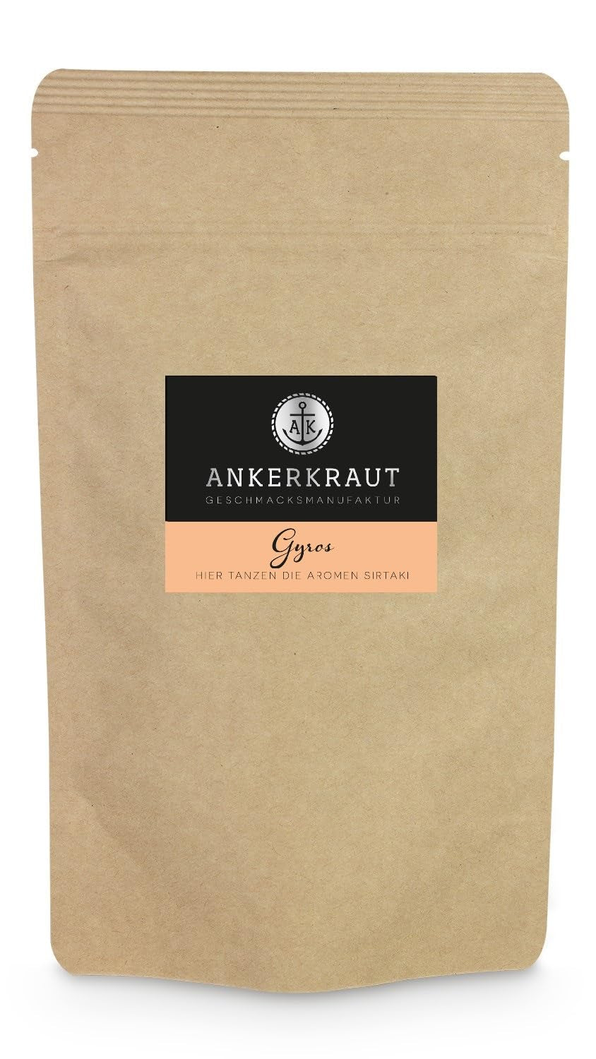 Ankerkraut Gyros, Gewürzmischung für Gyros, egal ob aus der Pfanne oder vom Grill, mit Zwiebel, Knoblauch, Mejorana, Comino, Piment and mehr, 80 g im Korkenglas