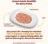 Almo Nature HFC Comida húmeda natural para gatos - Atún y camarones, paquete de 24 (24 x 70 g)