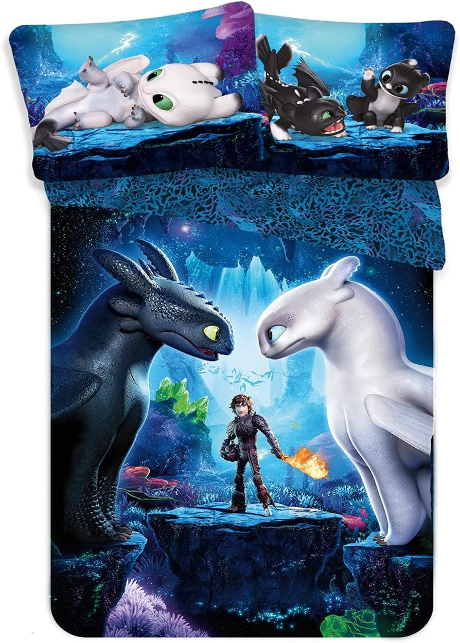 Ropa de cama infantil, películas y dibujos animados, reversible, algodón Ropa de cama - infantil Naty Tienda Cómo entrenar a tu dragón