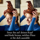 LEGO Harry Potter Sombrero parlante Modelo Hogwarts Película para adultos Regalo para mujeres Hombres Mamá Papá Con 31 combinaciones aleatorias de sonidos Te clasifica en tu casa de Hogwarts 76429 Juegos de construcción Besuche den LEGO-Store