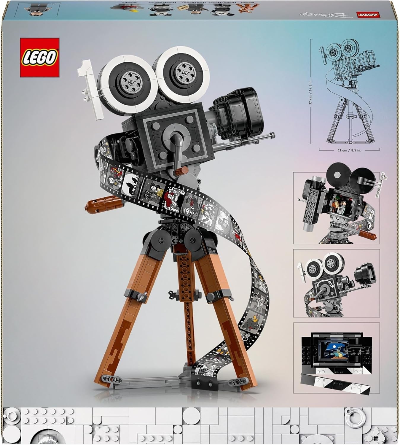 Lego | Cámara Disney - Homenaje a Walt Disney, Set para adultos con minifiguras de Mickey y Minnie Mouse, figuras de Bambi y Dumbo, Regalo para mujeres, hombres y fans, Exposición 43230 Juegos de construcción Besuche den LEGO-Store
