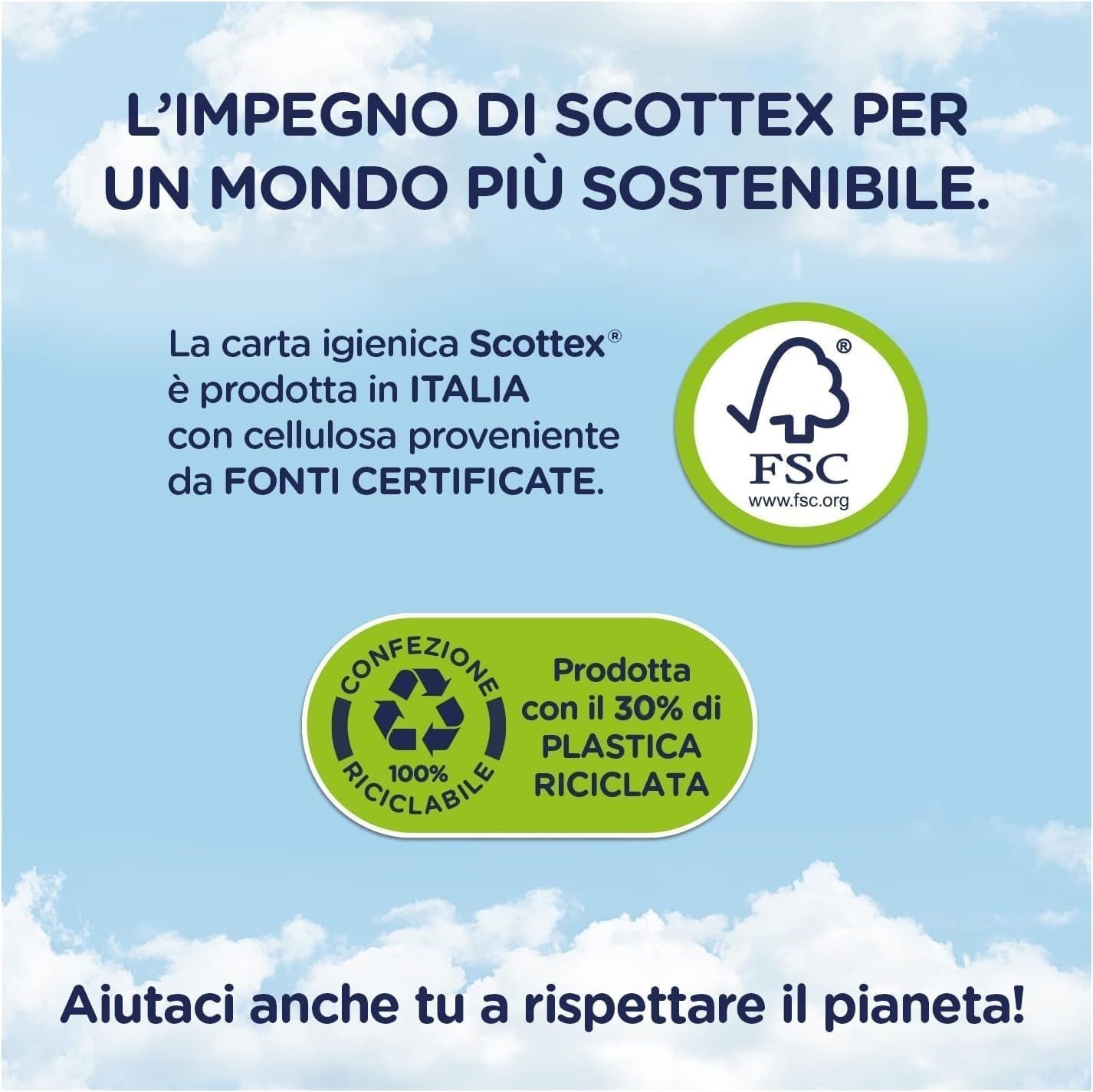 Papel higiénico, limpio, ahorra espacio, 64 rollos.