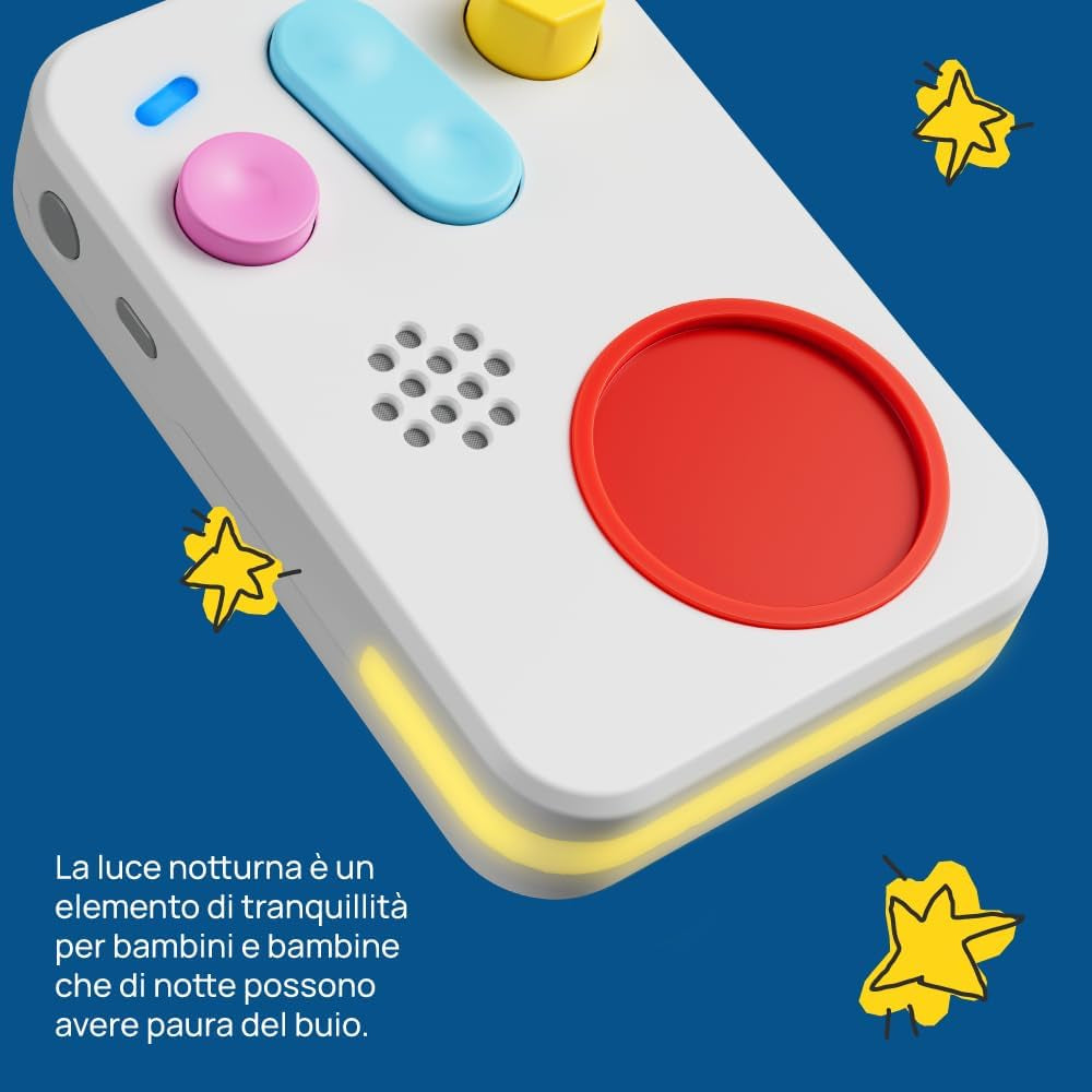 + Cuentacuentos interactivo para niños con contenido de audio de 0 a 10 años, caja de audio con figura sonora -Yo, luz nocturna, rutina de sueño, juego musical de aprendizaje, versión italiana Jucarii Bebe Naty Shop