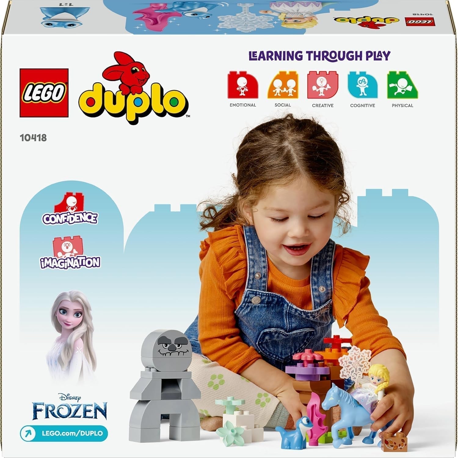 LEGO DUPLO | Disney ELSA y Bruni en el Bosque Encantado, Reina de Hielo 4 Figuras Juguete para Niños de 2 Años, Regalo Preescolar para Niñas y Niños Mayores de 2 Años, Basado en Frozen 2 Juegos de Construcción 10418 Beuche den LEGO-Store