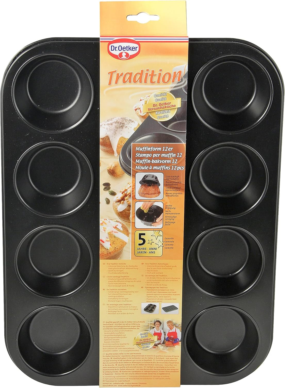 Dr. Oetker Muffinform 12-Er Mini Ø 7 Cm, Cupcake Form Für Saftige Muffins, Muffinblech Mit Antihaftbeschichtung, Menge: 1 Stück Moldes y bandejas para hornear Naty Shop