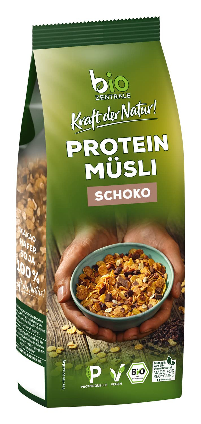 Muesli proteico puro Biozentrale - 375g - Bio con miel - Como cereal de desayuno o merienda