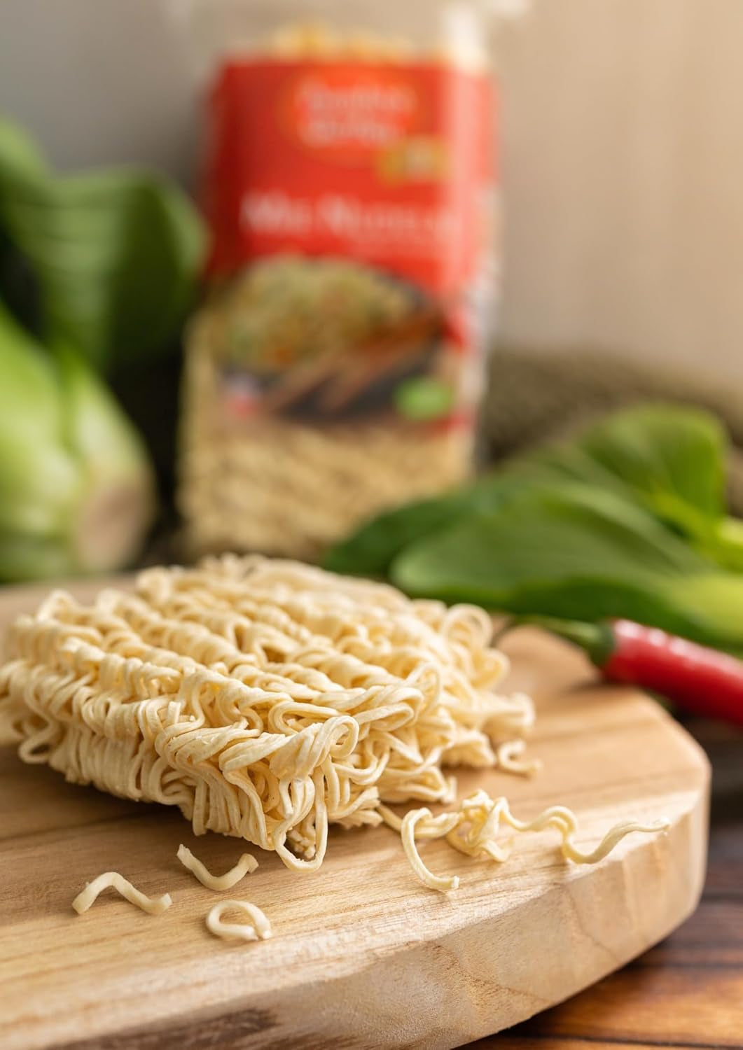 Jardín de Bambú - Fideos Mie | Fideos instantáneos para la cocina asiática | Ideal para platos al wok o sopas Veganos | bolsa de 250g