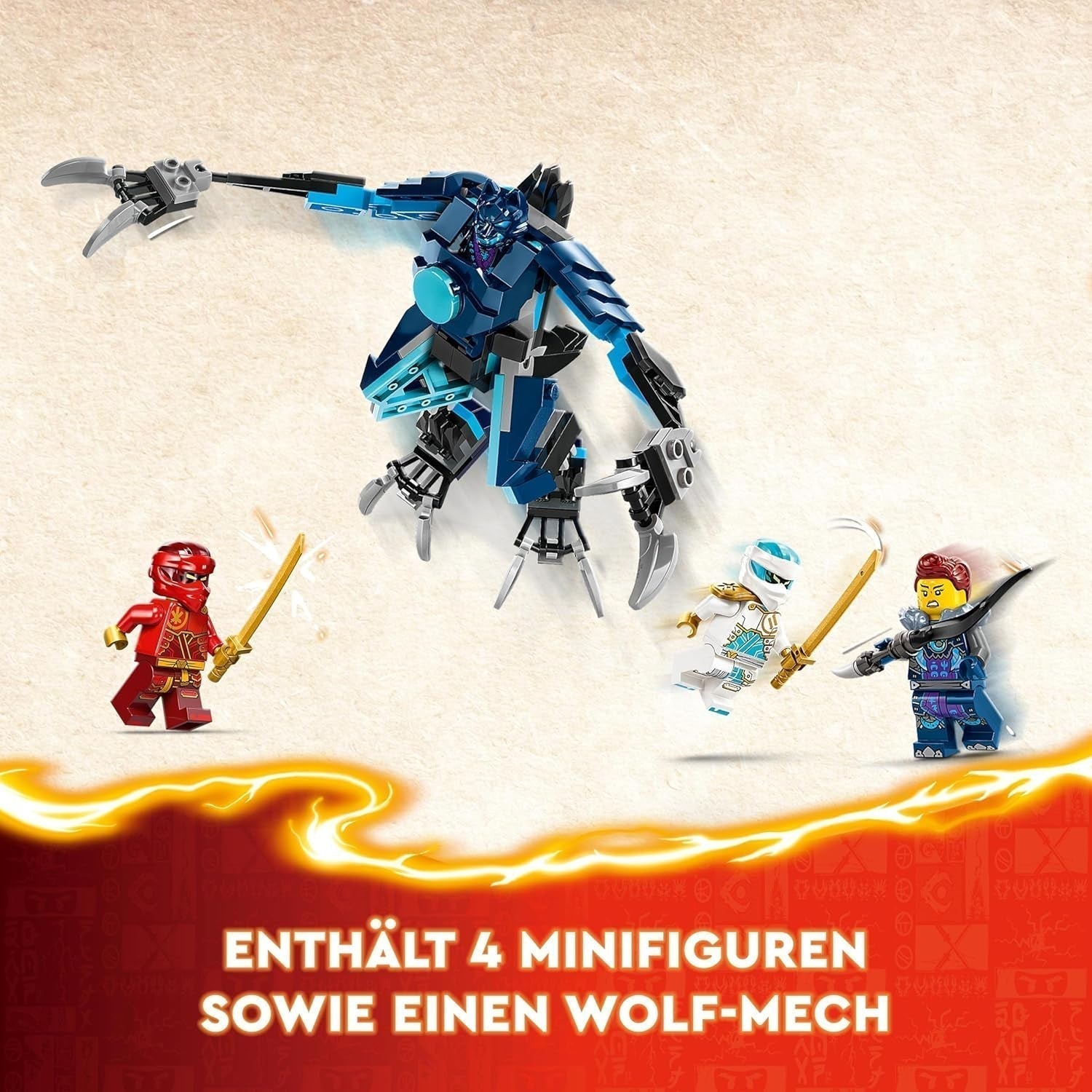 LEGO NINJAGO Figura de acción del robot de fuego de Kai, juguete para niños con figura de robot rojo personalizable, juego de ninja, 4 figuras, incluidos Kai y Zane, regalo para niños y niñas de 7 años 71808 Juegos de construcción Beuche den LEGO-Store