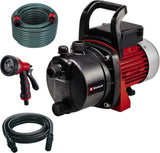 Set de bomba de jardín Einhell GC-GP 6538 Set/I (650 W, máx. 3,6 bar, caudal 3800 L/h, tornillo de llenado/vaciado de agua, incl. manguera de aspiración de 4 m + manguera de jardín de 20 m + pistola rociadora)