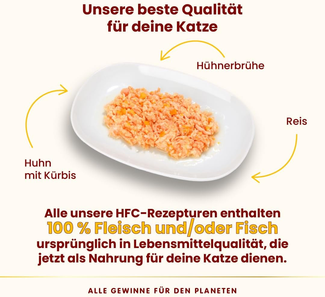 Almo Nature HFC Comida húmeda natural para gatos - Recetas variadas con pollo - 6 x 70g