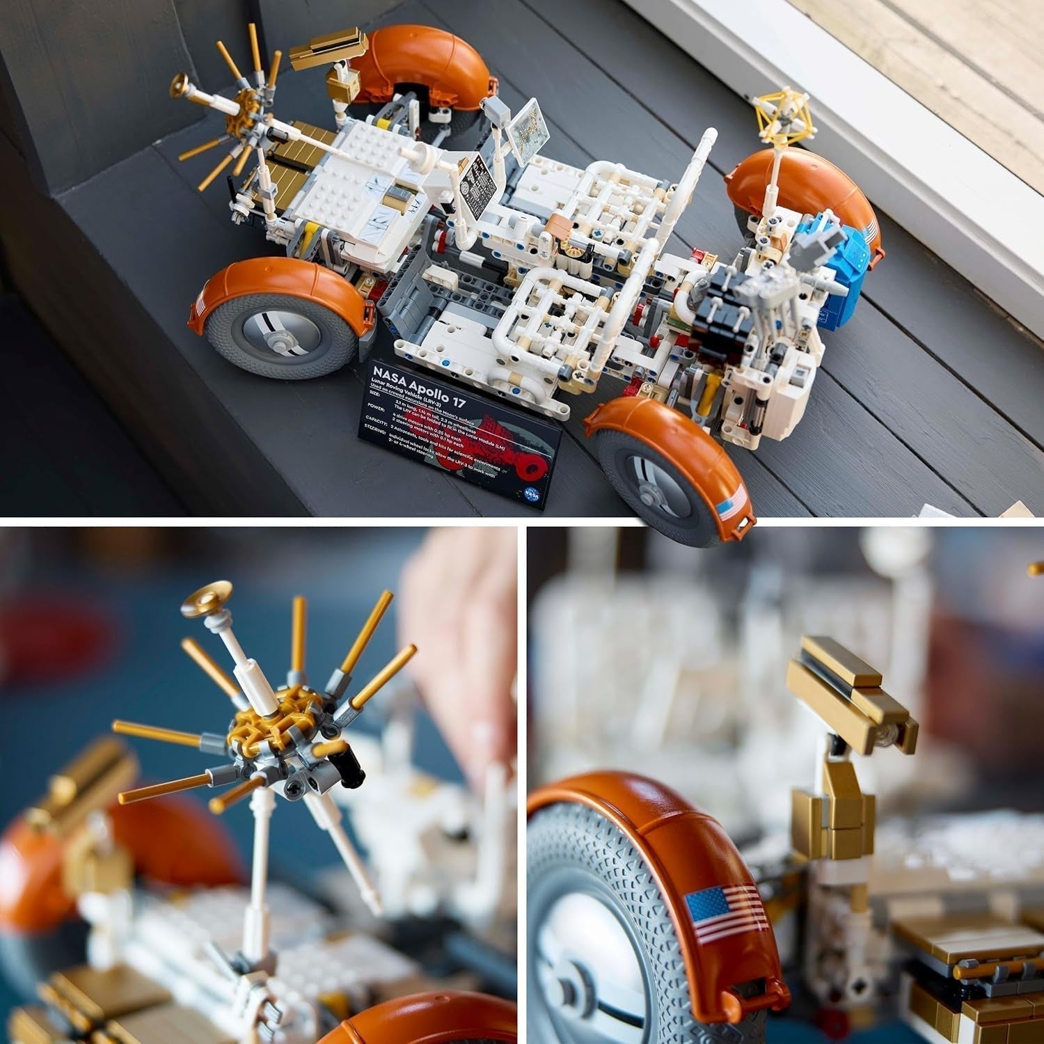 LEGO Technic Vehículo itinerante lunar Apollo (LRV) de la NASA, modelo de vehículo lunar para adultos, coleccionable espacial para entusiastas de la ciencia, juguete de construcción, modelo de vehículo espacial 42182 Juegos de construcción Besuche den LEGO-Store