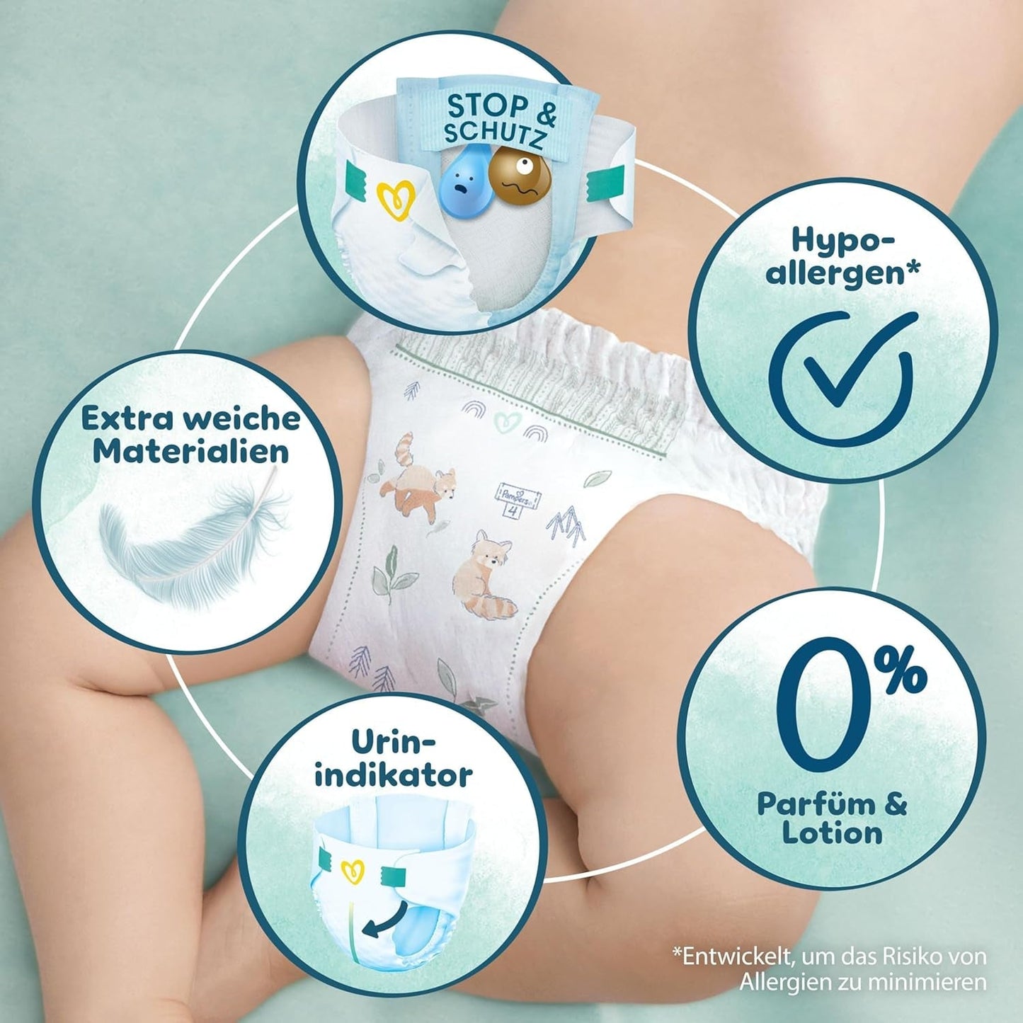Pañales Pampers Harmony talla 1, 180 pañales, 2kg-5kg, protección suave para la piel con protección 100% Pampers