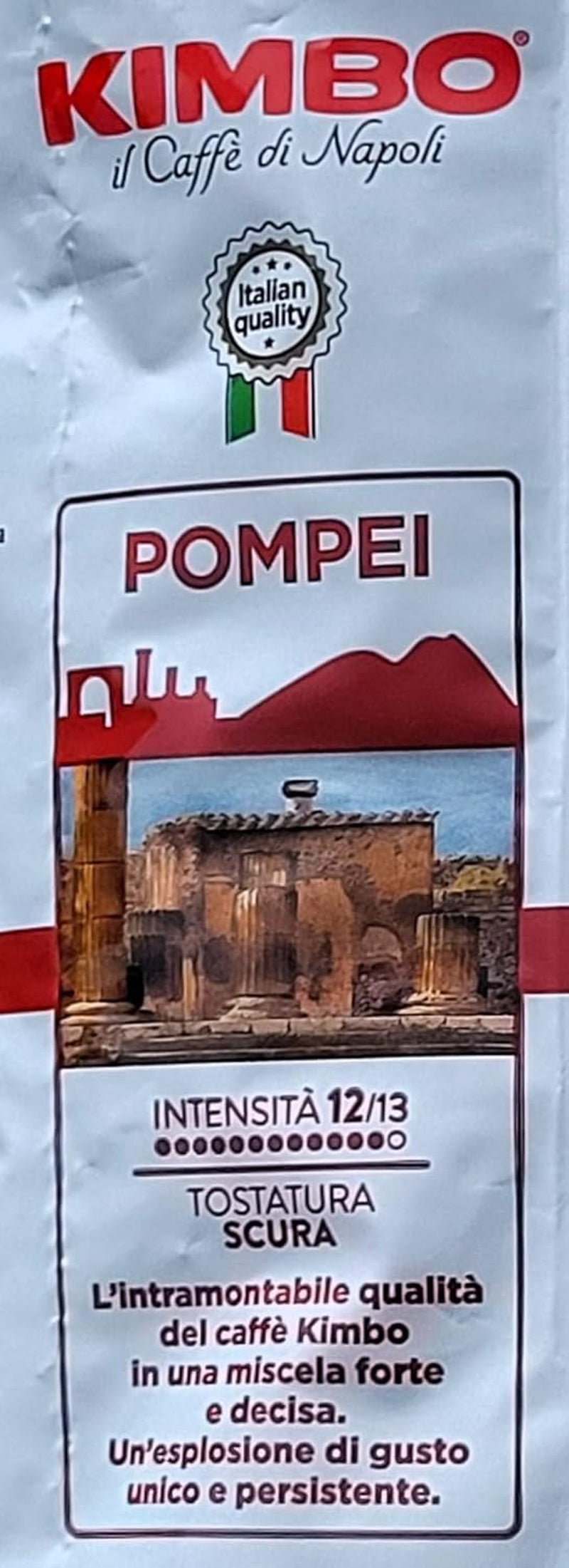 Café Pompeya entero en grano tostado intenso, bolsa de 1 kg