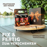 KOTÁNYI Set de regalo Grill Spices - 6er Carrier - Regalos para hombres - Grill Zubehör & Spice Set para jedes BBQ - Grill Zubehör inkl. Polvo Mágico - [¡Jetzt Geburtstagschenken für Männer bestellen!]