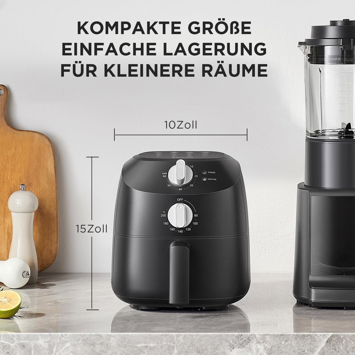 Freidora de Aire Caliente Midea 2L, 1150W Airfryer, Sin Aceite, Freidora de aire caliente, Función de apagado automático Electrodomésticos Naty Shop