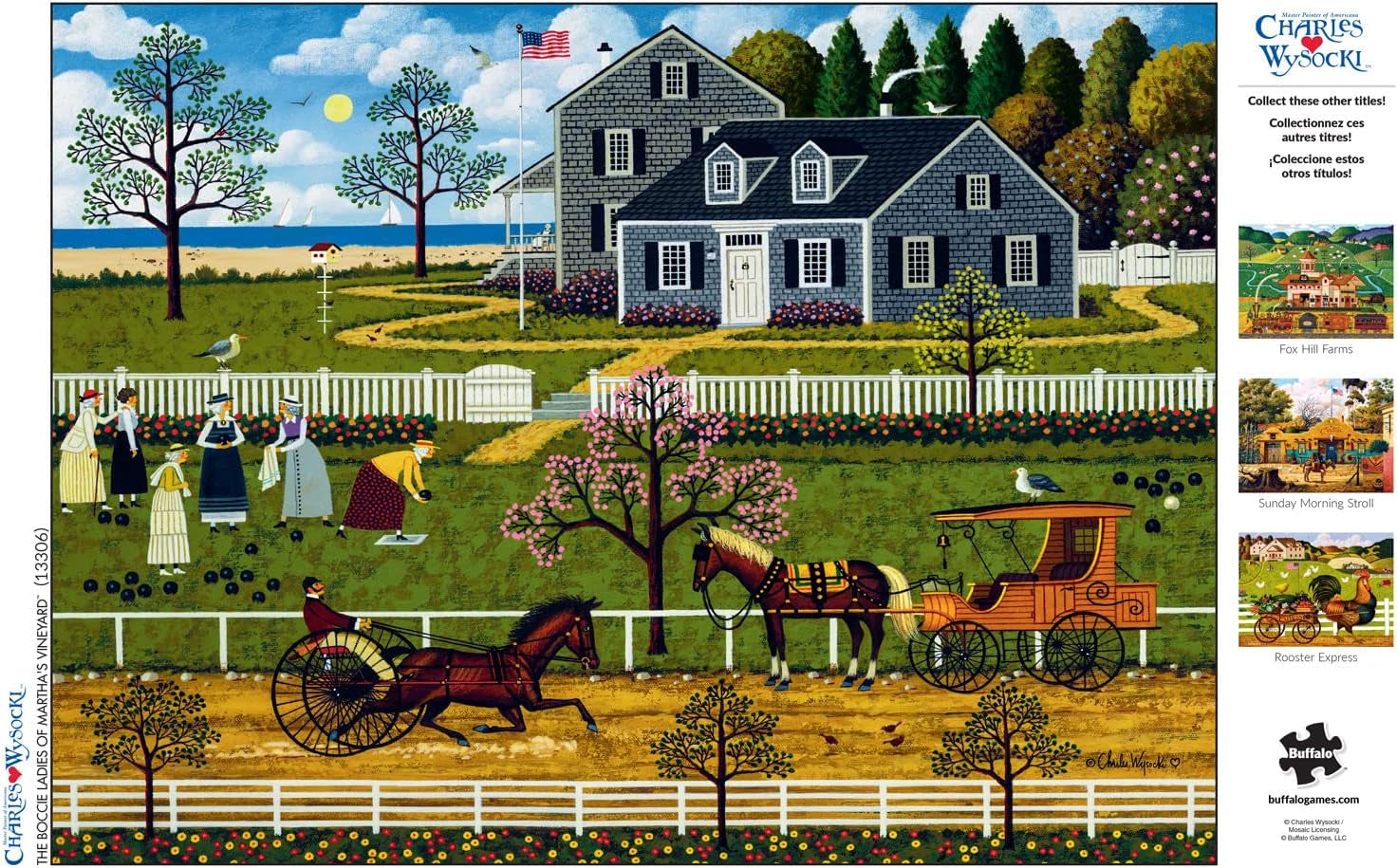 Buffalo Games - Charles Wysocki - Damas de bochas de Marthas Vineyard - rompecabezas de 1000 piezas Puzzle Naty Shop