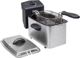 Freidora Tristar de acero inoxidable - Con 2 litros de capacidad, función zona fría y termostato regulable hasta 190°C, FR-6919, plateada Electrodomésticos Naty Shop