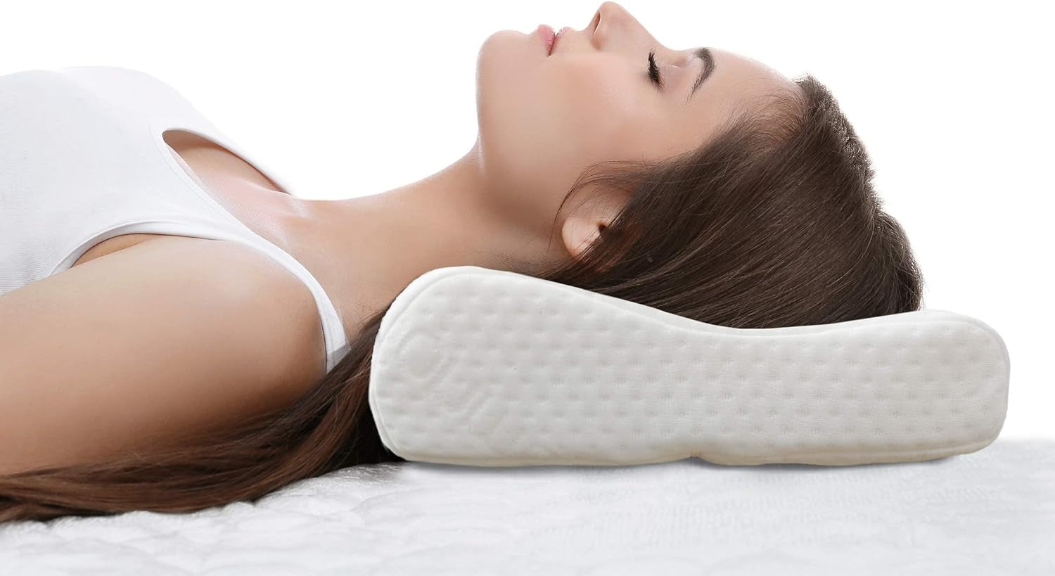 Bonmedico Almohada Ergonómica Grande - Almohada Ortopédica de Soporte para el Cuello - Almohada Cervical para Dormir de Lado, Dormir boca arriba - Almohada Viscoelástica - Almohada para Dormir Adultos - Regalos Bienestar Almohadas Ortopédicas Cervicales Naty Shop