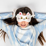Almohada de viaje con mascarilla Relaxeazzz - Amuleto del gato Maneki Neko Almohadas de viaje Naty Shop