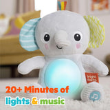 Bright Starts, Elefante bebé Hug-a-bye con luces, canciones, diferentes texturas y más, multicolor Juguetes Bebe Naty Shop