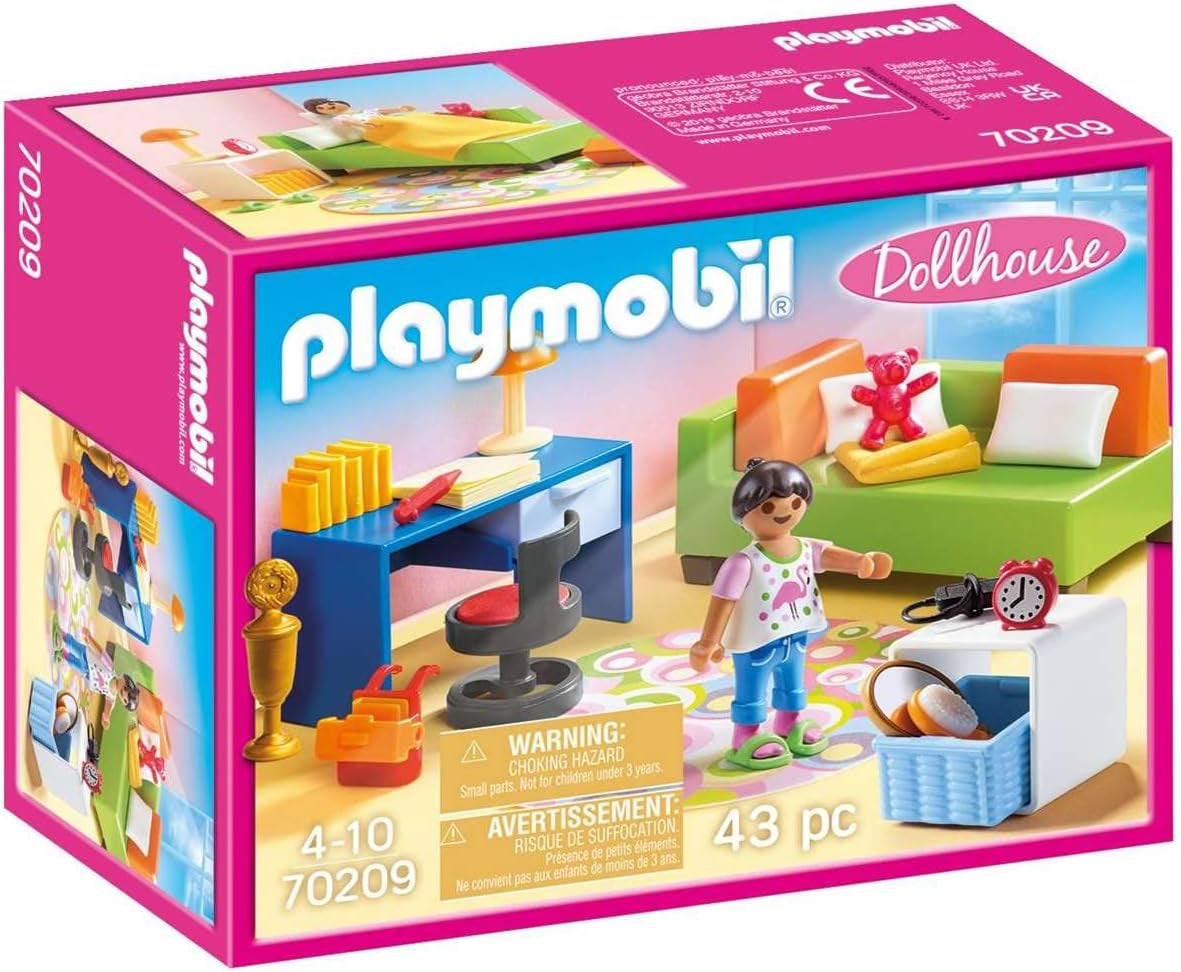 CASA DE MUÑECAS PLAYMOBIL 70209 Habitación juvenil con figura de niña y complementos, a partir de 4 años Casas de Muñecas Naty Shop
