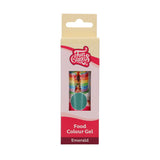 Funcakes Food Color Gel Esmeralda: Colorante alimentario altamente concentrado para masa, nata, fondant y mazapán. Fácil dosificación. Una sola gota para crear colores vibrantes. Halal. 30 gramos.