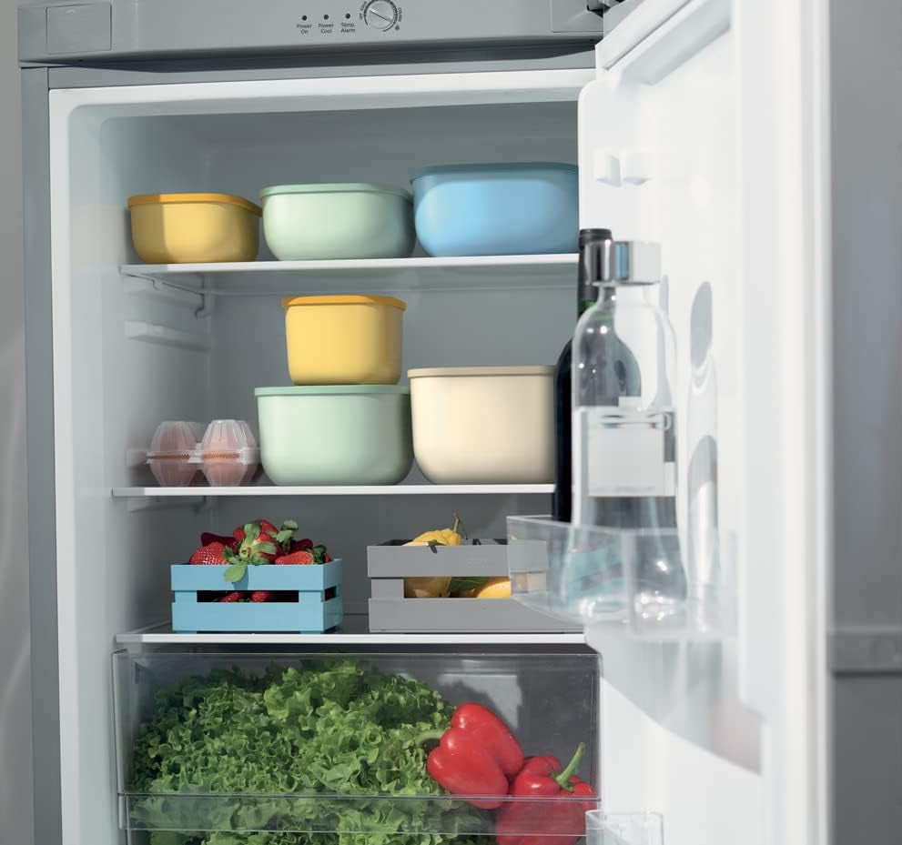 Guzzini - Cocina Active Design, STORE&MORE Juego de 3 cajas herméticas para frigorífico/congelador/microondas, alto - 19,5 x 19,5 x h12,3 cm | 750/1550/2800 cc- 17070852 Cajas para conservación de alimentos Naty Shop