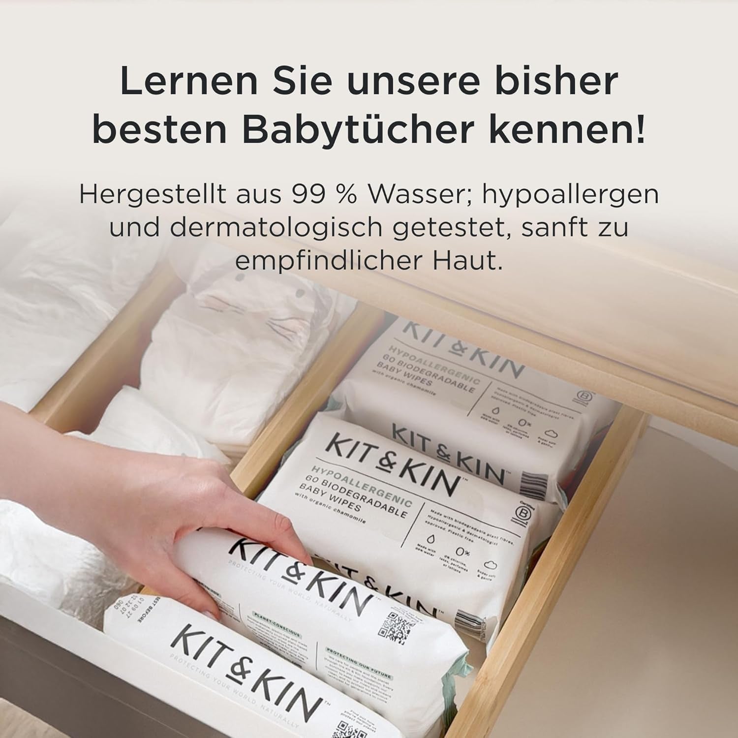 Kit & Kin Pañales ecológicos premium, talla 4 (9-16 kg), 132 pañales, a base de plantas e hipoalergénicos, protección confiable contra fugas, vegano y libre de crueldad