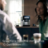 Siemens EQ900 TQ903D03 Cafetera Espresso Automática, Control App, Pantalla Táctil Intuitiva, Modo Barista, AromaBoost, Reducción de Ruido, Molinillo Premium, Limpieza Automática a Vapor, 1500 W, Acero Inoxidable