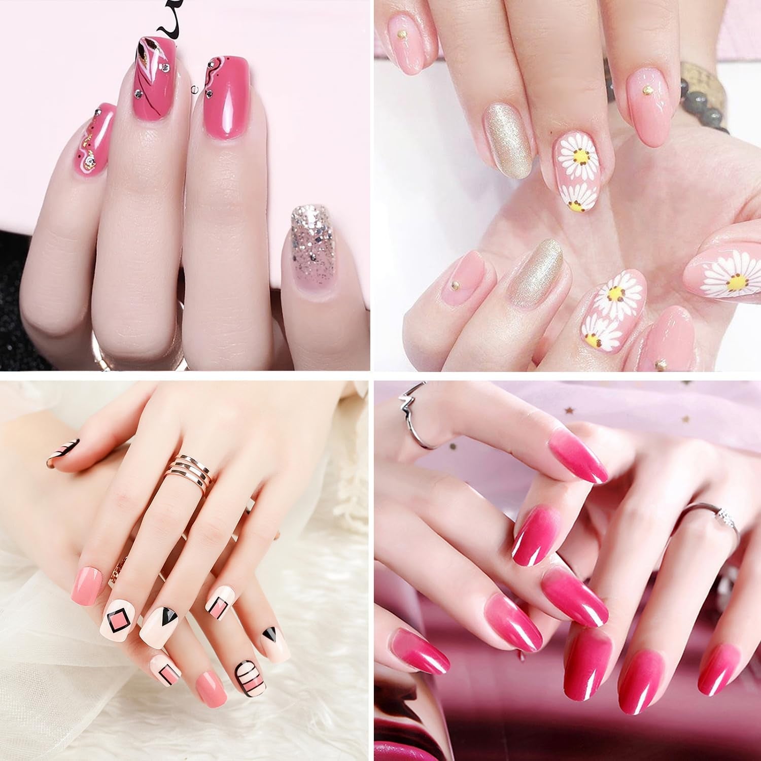 Juego de 6 pinsel para uñas, doble punta Nageldesign Pinsel, juego de pinsel acrílico para decoración de uñas, herramienta de punteado para decoración de uñas DIY (mit 1 Schwammbürste)
