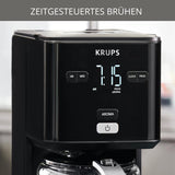 Cafetera Krups Smart'n Light con temporizador, para 1,25 litros de café filtrado, función mantener caliente, apagado automático, negra, KM600810