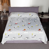 Kanguru Bed, colcha, manta polar para cama de matrimonio, manta de microfibra, Snoopy Peanuts GRIS, 230X230Cm, manta de verano, colcha para dormitorio Camas y Mantas Besuche den Kanguru-Store 230 X 230 cama de matrimonio Snoopy gris