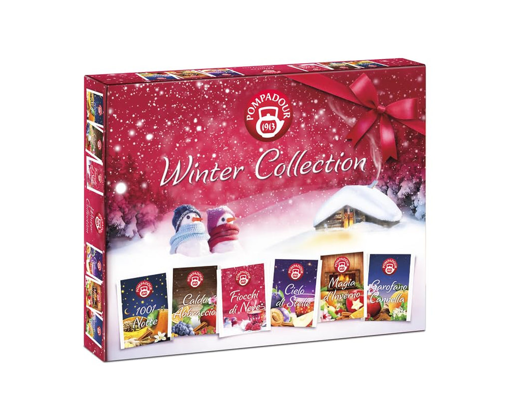 Pompadour 1913 Colección de invierno Surtido de tés de hierbas y frutas descafeinados - 1 x 30 bolsitas de té (82,5 gramos)