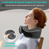KILDOWS Almohada Cervical para Avión, Almohada de Viaje Viscoelástica, Almohada de Viaje para Avión con Antifaz y Tapones para los Oídos, Almohada Ortopédica para el Cuello, Ideal para Viajar en Avión, Coche, Tren Almohadas Ortopédicas Cervicales Naty Shop