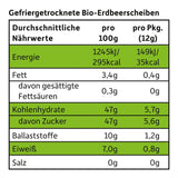 FRECHE FREUNDE Chips de frutas de fresa orgánicos, chips de frutas liofilizadas, frutas secas en rodajas naturales sin azúcar añadido, vegano, sin lactosa, sin gluten, paquete de 12 (12 x 12 g)