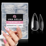 Puntas de uñas de Gel de bailarina, 216 Uds., 12 tamaños, puntas de uñas de Gel suave, juego de extensiones de uñas de cobertura completa, arte semimate DIY para el hogar