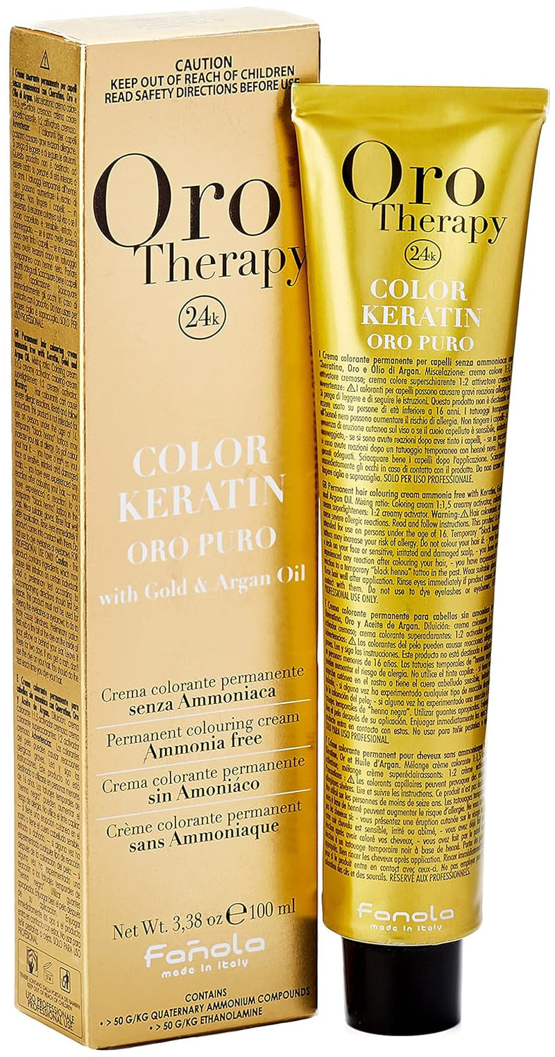Fanola Oro Therapy Color Keratin 5.0 100ml Tinte para el cabello Naty Shop 4 castaño medio