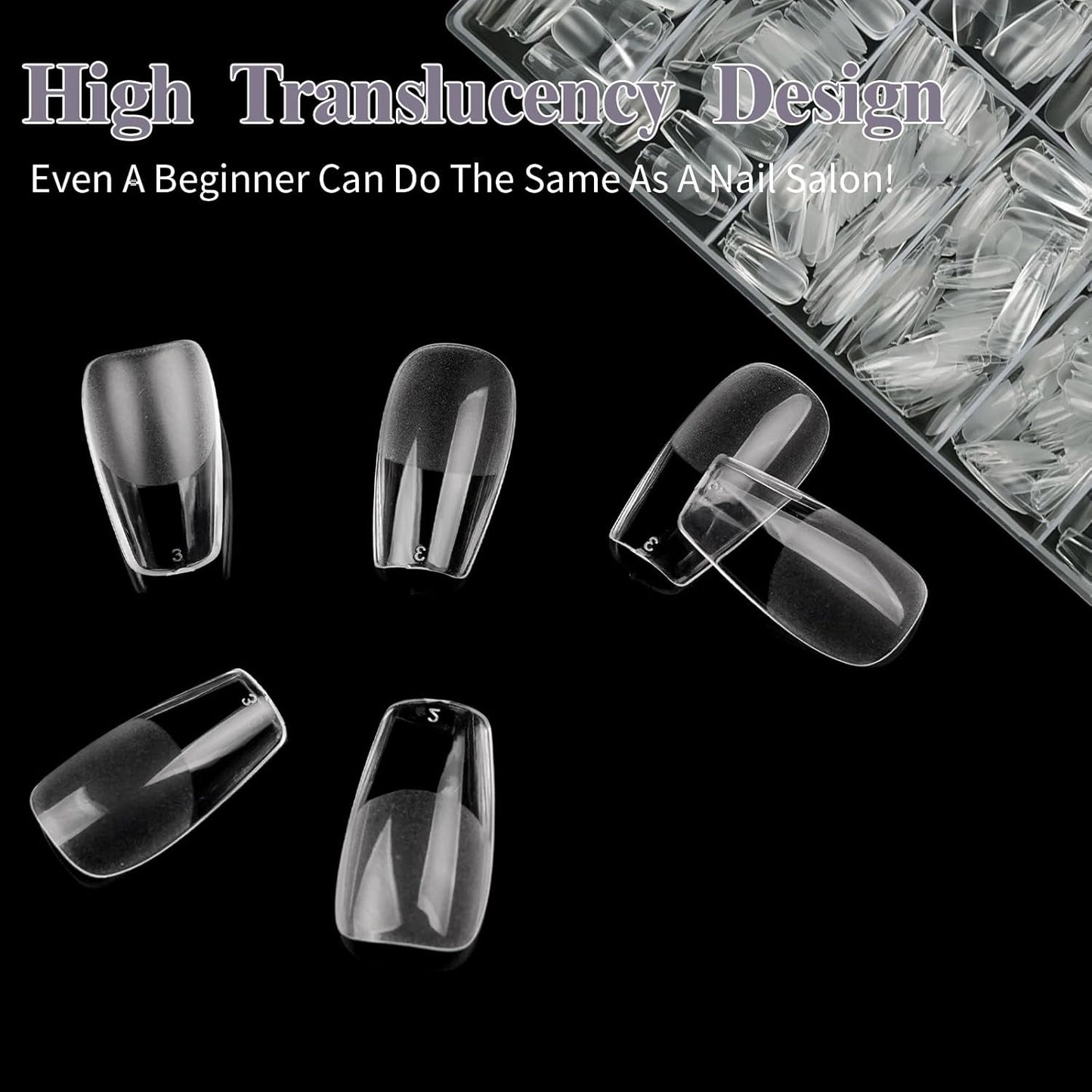 Uñas postizas cortas bailarina 500 Uds pegamento en 12 tamaños uñas artificiales Gel suave corto cobertura completa puntas de uñas para uñas de Gel cortas S