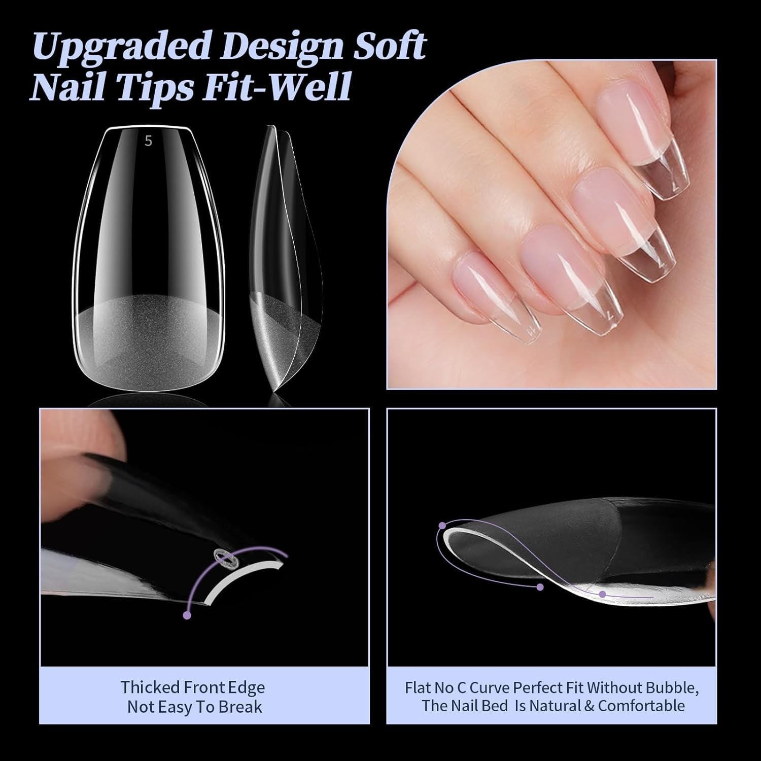 Uñas Artificiales Cortas 500 Piezas Puntas De Uñas De Gel Suave De Cobertura Completa Para Uñas De Gel 12 Tamaños Puntas De Uñas Prepulidas Para Uñas De Gel Uñas Artificiales Cortas Extensiones De Uñas De Ataúd Con Caja