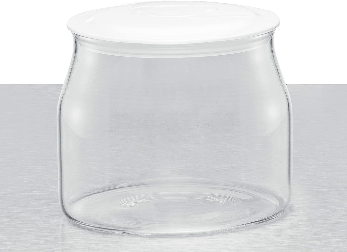 Rommelsbacher JG 1 Tarro de repuesto para yogurtera y queso crema JG 80-1,2 litros con tapa (paquete de 2) Cajas de conservación de alimentos Naty Shop
