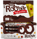 Barras de avellanas glaseadas con chocolate con alto contenido proteico - 100% orgánicas, veganas, barras de frutas, sin lácteos, sin gluten, sin azúcar refinada - 16 barras x 40 g