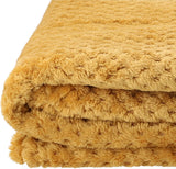HOMLA Noah Manta decorativa suave - acogedora manta de fibra de poliéster para el hogar manta mullida para sofá cama - 150 X 200 cm estampado de granos de arroz color mostaza Camas y mantas Besuche den HOMLA-Store